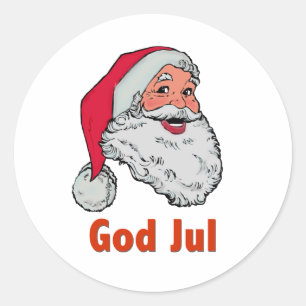 Adesivo Redondo Papai noel sueco/norueguês