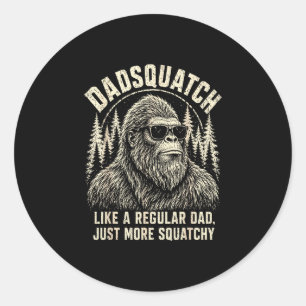 Adesivo Redondo Papai Sasquatch bigode como um pai regular mais