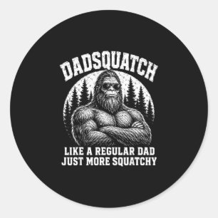 Adesivo Redondo Papai Sasquatch como um pai regular mais peludo