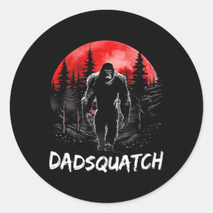Adesivo Redondo Papaiquatch Divertido Bigfoot Papai Sasquatch Yeti