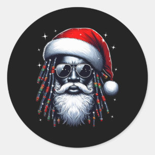 Adesivo Redondo Papais noeis Afro-Americanos Natal Pajama Legal Ne