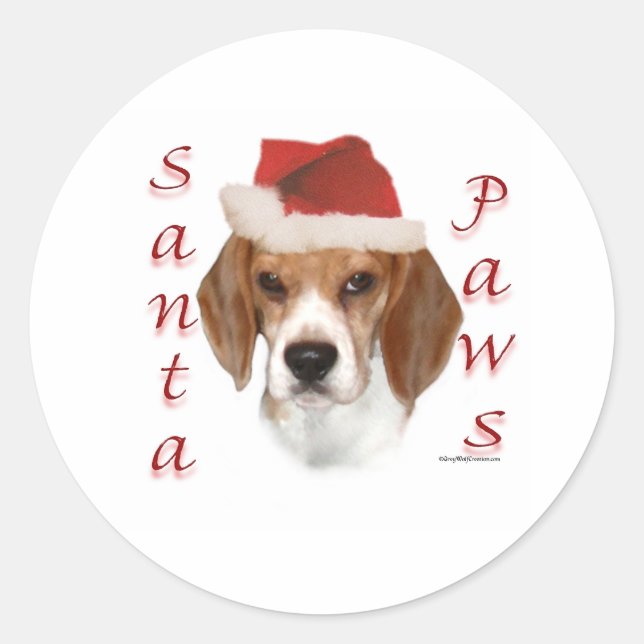 Adesivo Redondo Papais noeis Beagle (Frente)