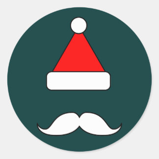 Adesivo Redondo Papais noeis bigode