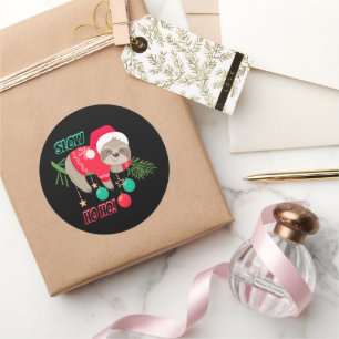 Adesivo Redondo Papais noeis bonitos e engraçados, sangramento len