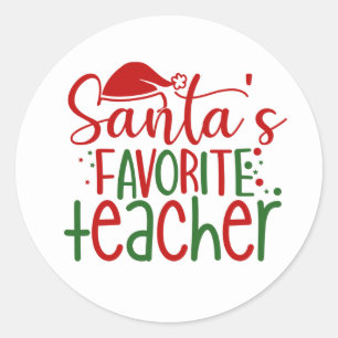 Adesivo Redondo Papais noeis Bonitos Favoritos Professor Vermelho