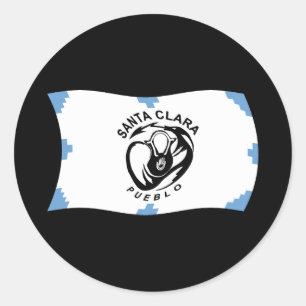Adesivo Redondo Papais noeis Clara Pueblo Flag Sticker