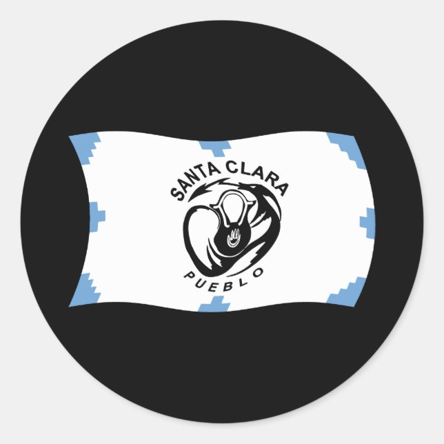 Adesivo Redondo Papais noeis Clara Pueblo Flag Sticker (Frente)