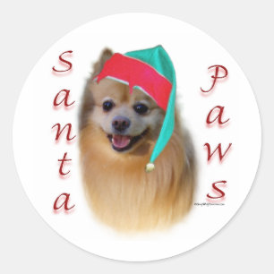 Adesivo Redondo Papais noeis da Pomerânia - Sticker