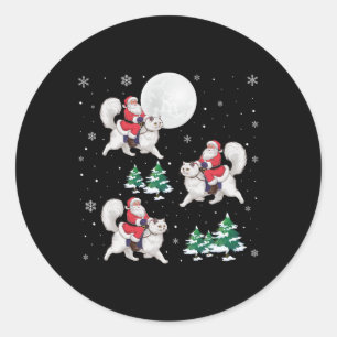 Adesivo Redondo Papais noeis De Árvore Do Xmas No Natal Persa