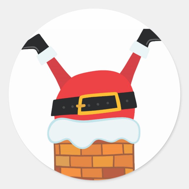 Adesivo Redondo Papais noeis de cima para baixo (Frente)