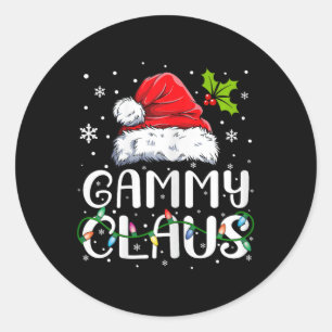 Adesivo Redondo Papais noeis de Gammy Claus Xmas Correspondendo à