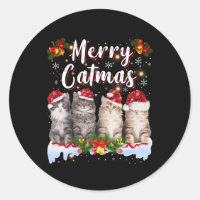 Papais noeis de gato família de natal que combinam