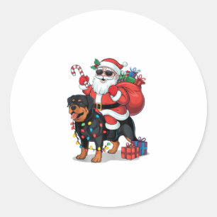 Adesivo Redondo Papais noeis de Iluminação do Xmas que Andam no Ro