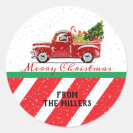 Adesivo Redondo Papais noeis de Natal