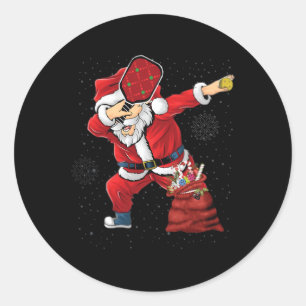 Adesivo Redondo Papais noeis De Natal De Jogo Divertidos Jogando P