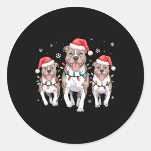 Adesivo Redondo Papais noeis de Natal engraçados Reindeer Bonitos 