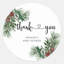 Adesivo Redondo Papais noeis de Natal Evergreen