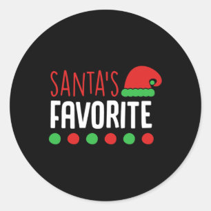 Adesivo Redondo Papais noeis De Natal Favorito S Para Mulheres Hom
