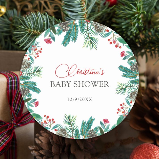 Adesivo Redondo Papais noeis De Natal Personalizados, Neutro Em Gê (Criador carregado)