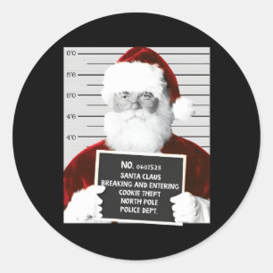 Adesivo Redondo Papais noeis de Papai Noel Quente Preso