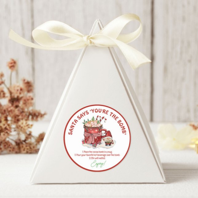 Adesivo Redondo Papais noeis dizem que você é o Natal da Bomba de  (Criador carregado)