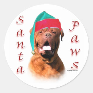 Adesivo Redondo Papais noeis do Cogue de Bordeaux Paws
