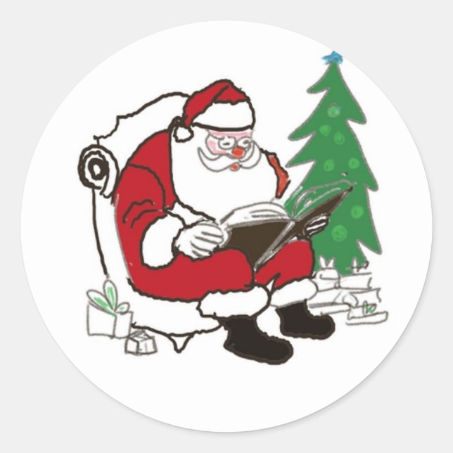 Adesivo Redondo papais noeis e o bom livro (Frente)