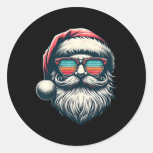Adesivo Redondo Papais noeis Enfrentam Retrornos Pulmões Natal Hom
