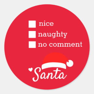 Adesivo Redondo Papais noeis Engraçados, Feliz Natal Sem Comentá