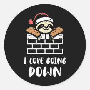 Adesivo Redondo Papais noeis Engraçados Natal Lover Humor Xmas