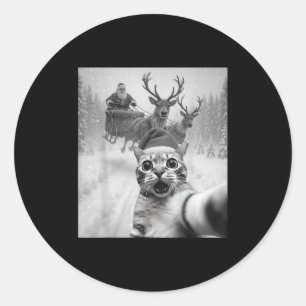 Adesivo Redondo Papais noeis Engraçados Selfie Feliz Natal Xmas Pa