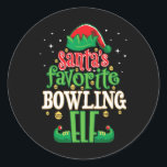 Adesivo Redondo Papais noeis Favoritas Boliche Elf Christmas Match<br><div class="desc">Papais noeis Favoritas Boliche Elf Christmas Matler Bowler</div>