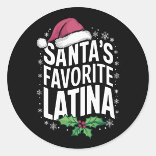 Adesivo Redondo Papais noeis Favoritos Latina Natal Ugly Xmas