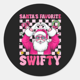 Adesivo Redondo Papais noeis Favoritos Swifty Felry Groovy Xma