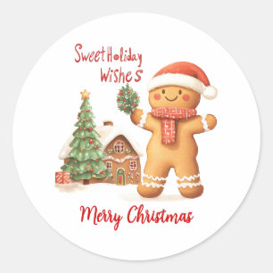 Adesivo Redondo Papais noeis Gingercake Man