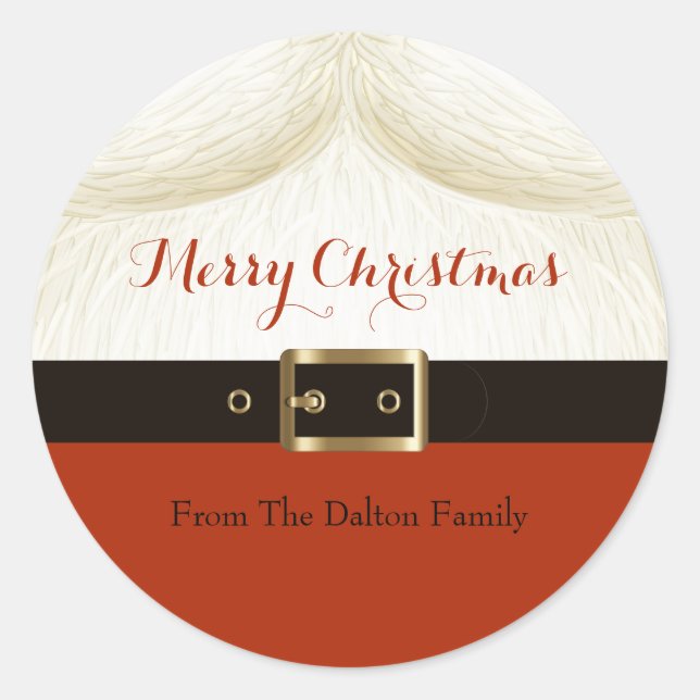 Adesivo Redondo Papais noeis, Ho Ho Ho (Frente)