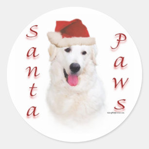 Adesivo Redondo Papais noeis Kuvasz Paws