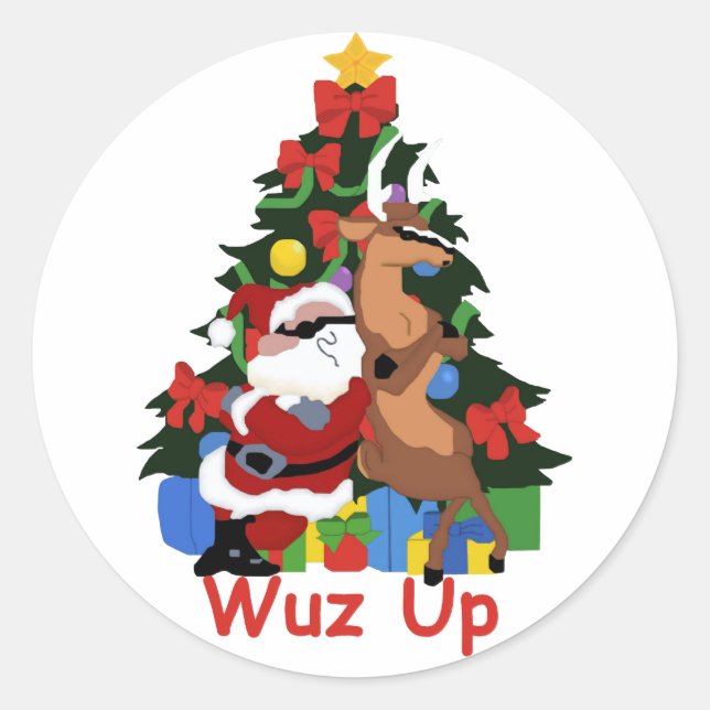 Adesivo Redondo Papais noeis legal E Autocolantes (Frente)