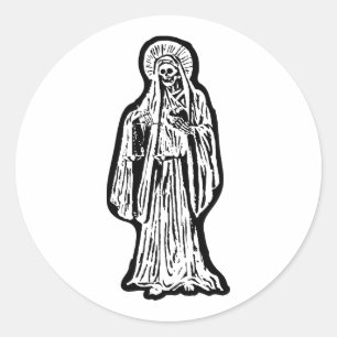 Adesivo Redondo Papais noeis Muerte Statue
