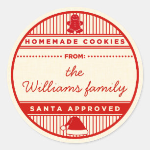 Adesivo Redondo Papais noeis Personalizados Autocolantes Homemade