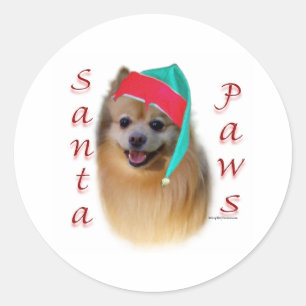 Adesivo Redondo Papais noeis Pomeranianos