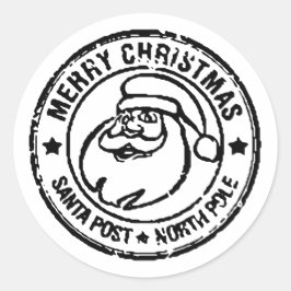 Adesivo Redondo Papais noeis Postam o polo norte de natal favoráve