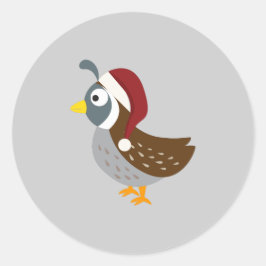 Adesivo Redondo Papais noeis Quail