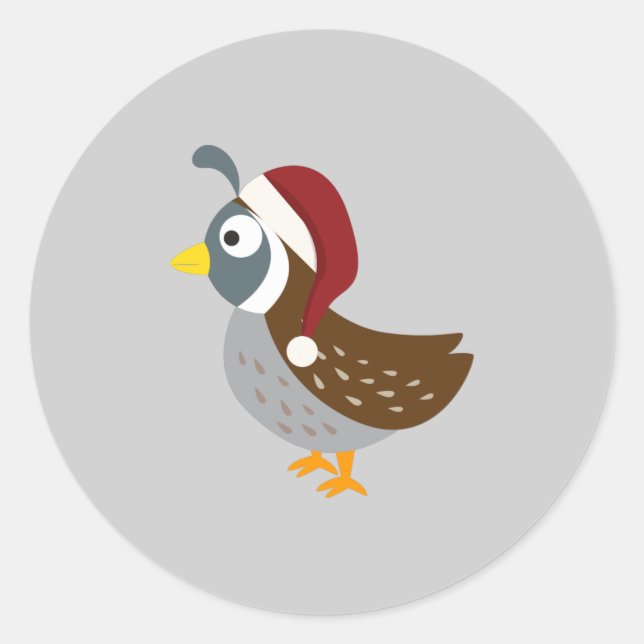 Adesivo Redondo Papais noeis Quail (Frente)