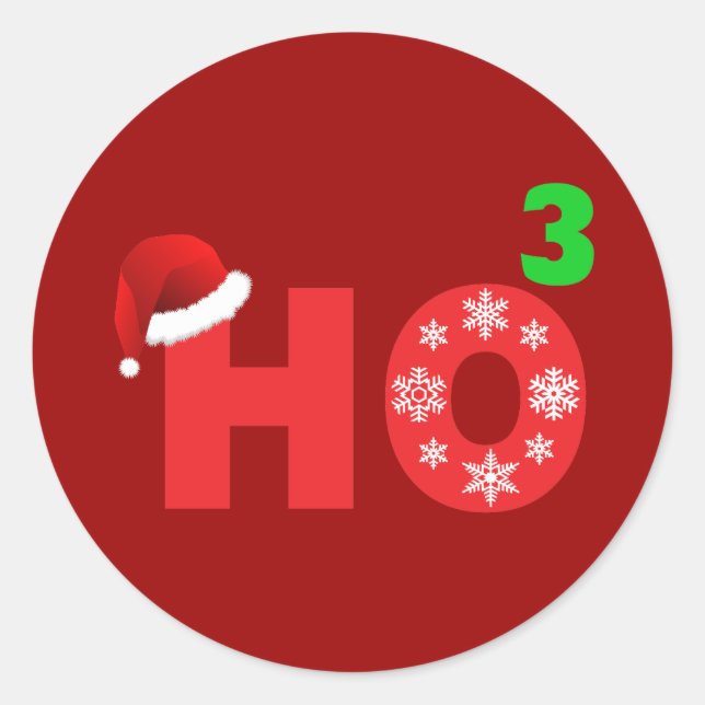 Adesivo Redondo papais noeis riem do natal (Frente)