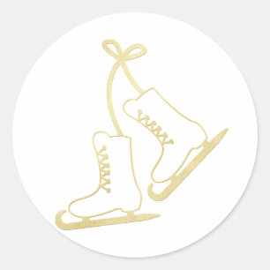 Adesivo Redondo Papais noeis Ski Boots Classic Round Sticker