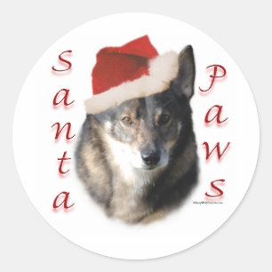 Adesivo Redondo Papais noeis Vallhund Sueco - Sticker