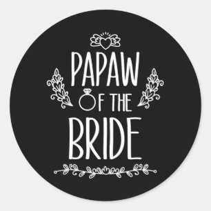 Adesivo Redondo Papaw Da Família Da Festa de casamento