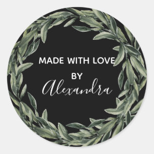 Adesivo Redondo Papel de embalagem Na moda do ramo Handmade do