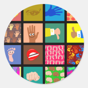 Adesivo Redondo Papel de parede do azulejo da anatomia